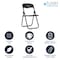 Flash Furniture Folding Chair, Plastic, Heavy Duty, Black RUT-I-BLACK-GG - alternate 2
